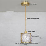 Afralia™ Crystal Glass LED Pendant: Tiffany Style Hanging Light for Living Room