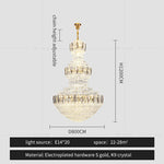Crystal Chandelier: Postmodern Light Luxury for Hotel Lobby, Villa, and Duplex Floors