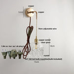 Clear Glass LED Wall Lamp Modern Crystal Home Decor Nordic Design