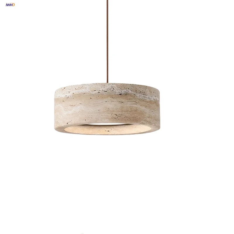 Yellow Cave Stone LED Pendant Light | Nordic Modern Wabi Sabi Hanging Lamp