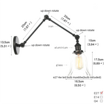 Afralia™ Vintage Industrial LED Wall Lamp with Pull Chain Switch & Clear Glass