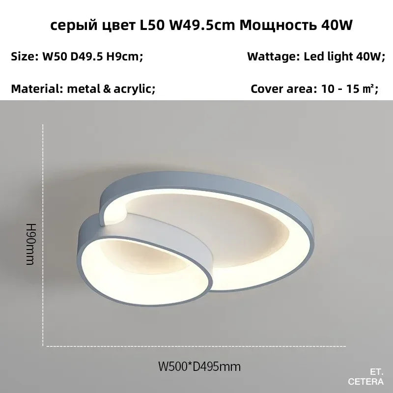 LED Dimmable Ceiling Lamp for Modern Minimalist Home Decor