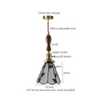 Afralia™ Green Glass LED Pendant Lights American Vintage Hanging Lamp