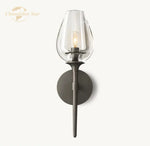 Tulip LED Glass Wall Sconce for Bedroom Bathroom Living Room - Modern Indoor Lighting