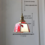 Gray Glass LED Pendant Light Fixture with Adjustable Hang Lamp