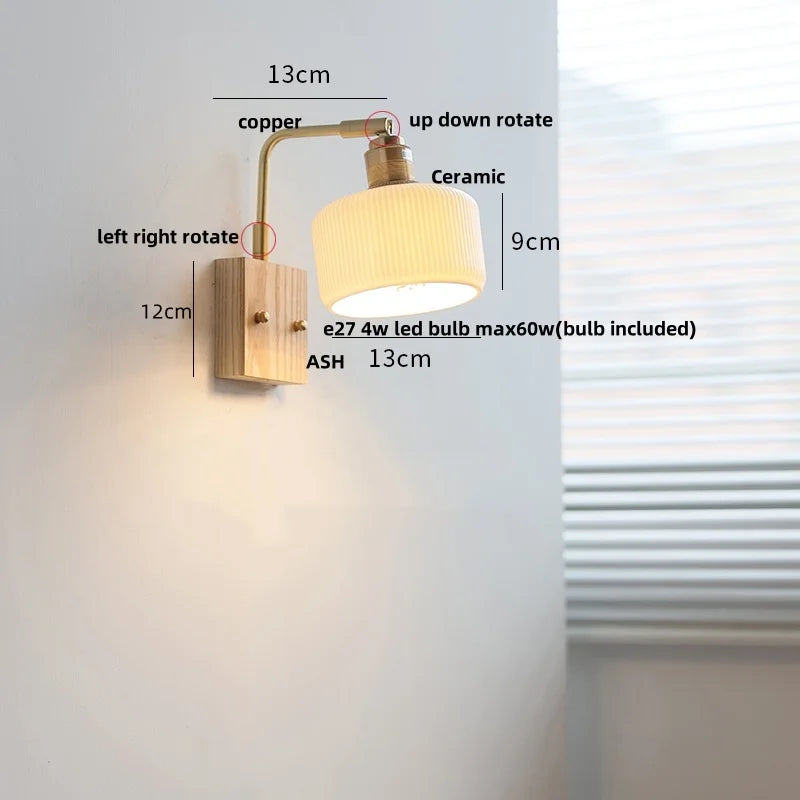 Ceramic LED Wall Sconce Rotatable Modern Vanity Light