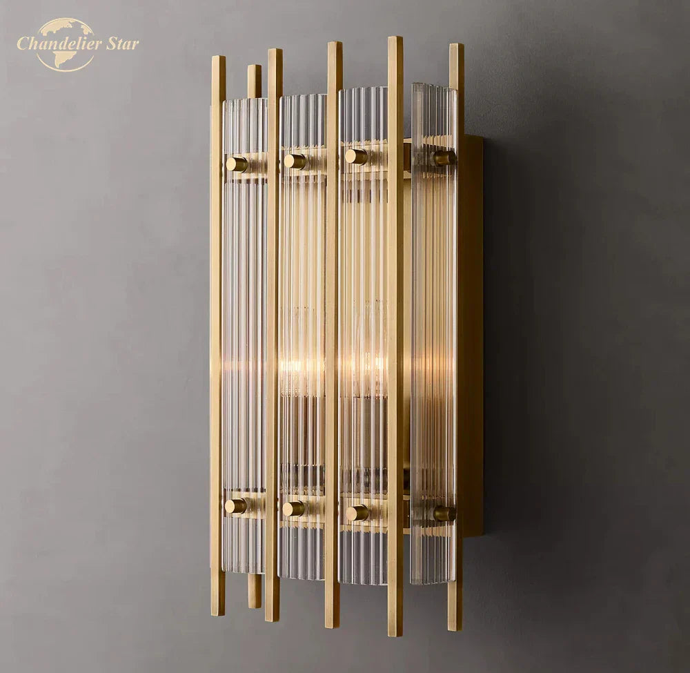 San Marco Glass Sconce: Modern Indoor Wall Lamp for Bathroom, Living Room & Bedroom