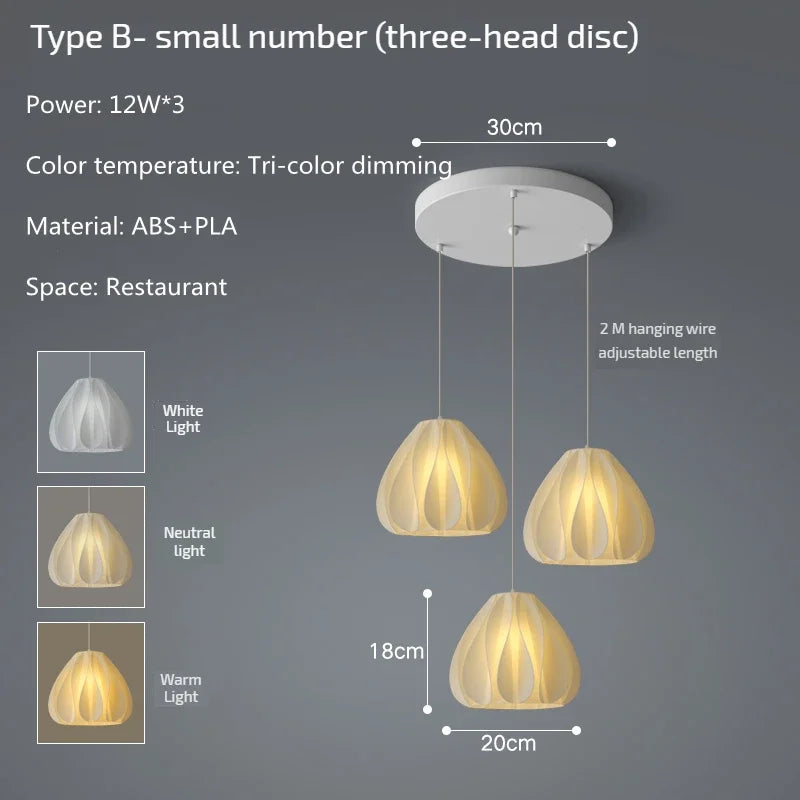 Modern 3D Printing Ceiling Chandelier for Home Dining Room Bedroom Decor