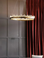 Dimmalbe LED Crystal High Ceiling Chandelier for Living Room