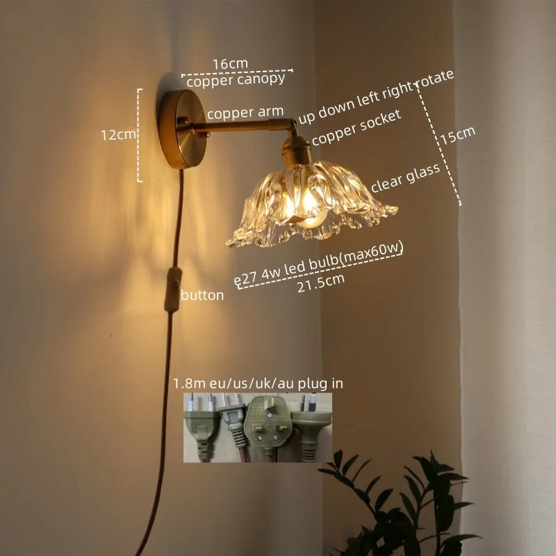 LED Wall Lamps: Nordic Modern Design with Pull Chain Switch for Bedroom, Restaurant, Bathroom