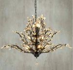 Afralia™ Crystal Chain Pendant Chandelier LED Lights for Indoor Decor
