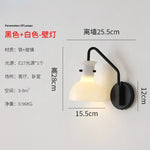 Bauhaus Glass LED Wall Lamp Iron Art Decor for Bedroom Living Room