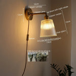 Vintage LED Wall Light Glass Copper Applique Da Parete