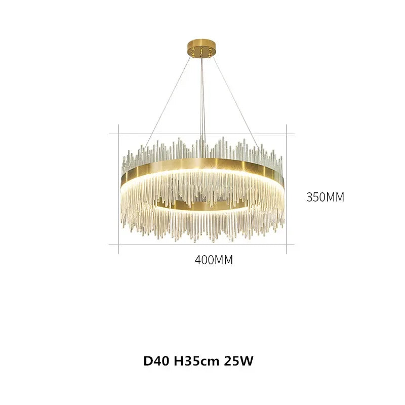 Modern Luxury Glass LED Pendant Light Chandelier