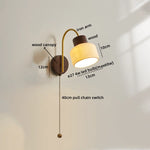 Ceramic Wood LED Wall Lights Modern Bedside Lamp for Home Decor
