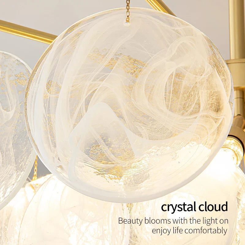 Modern Black Gold All-Copper Chandelier for Living Room Restaurant Nordic Minimalist