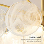 Modern Black Gold All-Copper Chandelier for Living Room Restaurant Nordic Minimalist