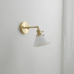 Glass Copper LED Wall Lights Modern Style for Indoor Bedroom Living Room