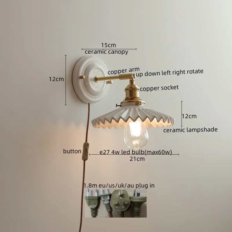 Modern Ceramic LED Wall Lamp for Home Decor