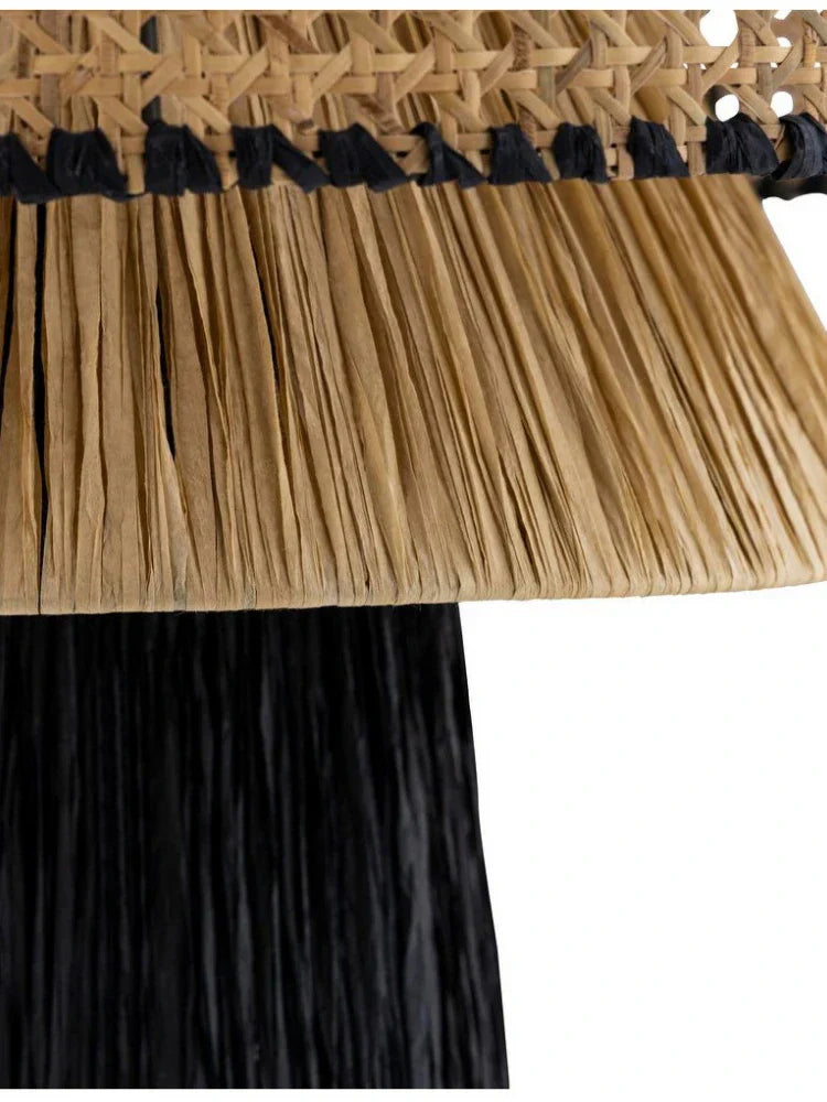 Nordic Rattan Pendant Lights: Retro Woven Chandeliers for Living Room & Restaurant