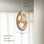 Wabi Sabi Resin Pendant Lights, E27 Bulb Compatible