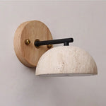 Canopy LED Wall Light Yellow Travertine Modern Iron Bedside Lamp