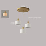 White Ceramic LED Pendant Lamp Modern Hanging Light Fixtures