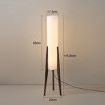 Solid Wood Floor Lamp with Fabric Shade