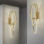 Gold LED Wall Sconce Dimmable Lighting Fixture Polished Steel Modern Luminarias
