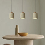 Afralia™ Columnar Micro Cement LED Hanging Lamps | Home Decor Pendant Light