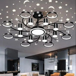 Nordic Starry Sky Dimmable LED Ceiling Chandelier for Home Decor Lighting