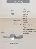 Nordi Cream Pendant Lights Hat Chandelier for Home Decor