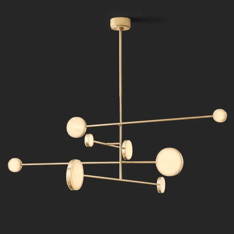 Copper Marble LED Chandelier for Dining Room & Kitchen