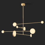 Copper Marble LED Chandelier for Dining Room & Kitchen