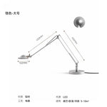 Industrial Black/Chrome LED Rocker Arm Desk Light with Adjustable Arm