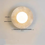 Yellow Travertine LED Wall Lights for Nordic Modern Home Decor