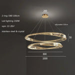 Luxury Gold Crystal Pendant Lights Dimmable LED Modern Living Room Fixture