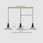 Vintage Glass LED Pendant Lights: Bedroom Living Room Hanging Lamp Lighting