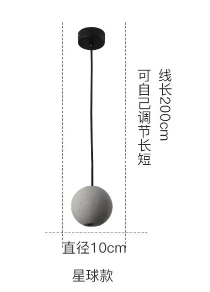 Cement Pendant Light: Industrial Nordic Retro Chandelier for Hotel Restaurant Bar