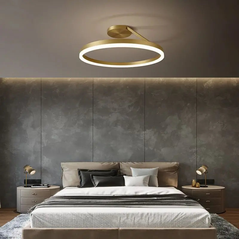 Scandinavia Ring Ceiling Chandelier Dimmable Pendant Light for Living Room