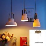 White Ceramic LED Pendant Light for Living Room Kitchen Bedroom