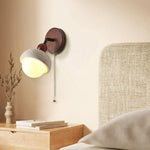 White Glass LED Wall Lights - Modern Nordic Bedroom Sconce