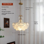 Shell Pearl Glass Crystal Chandelier for Modern Luxury Living Room