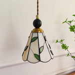 Afralia™ Tiffany Glass Pendant Lights: Wood Globe LED Hanging Lamp, Nordic Modern Design