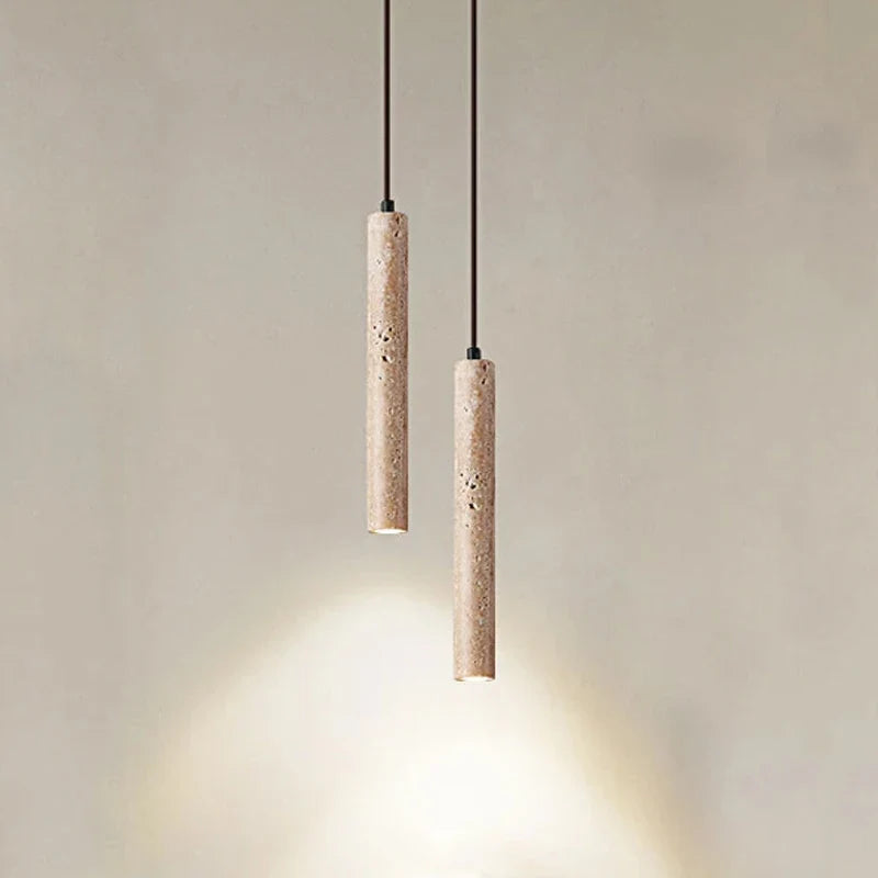 Natural Travertine Modern Pendant Light