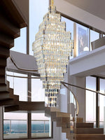 AFRALIA Crystal Large Chandelier for Villa Duplex Loft Stairs Living Room Hall.