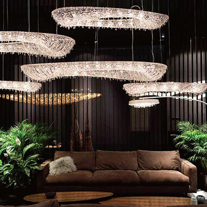 Crystal Chandelier Luminaire Indoor Lighting Fixture Luxury Design