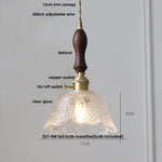 Afralia™ Clear Glass LED Pendant Lamp for Dining Coffee Restaurantr Aisle - Modern Nordic Design
