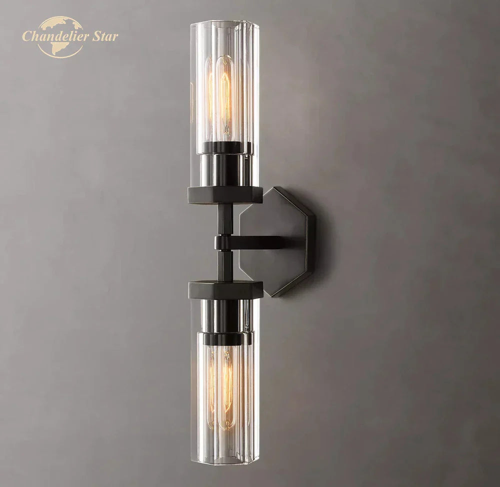 Crystal Hexagonal Sconce: Modern Wall Lamp for Bathroom, Living Room, Bedroom