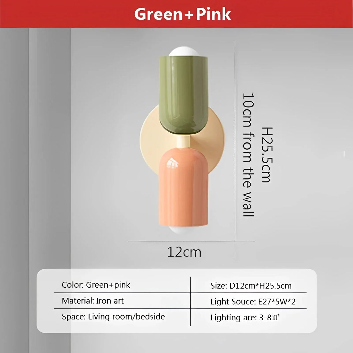 Nordic Double Heads Wall Lamp - Modern LED Cream Wind Style Wall Light